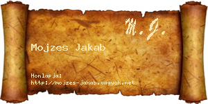 Mojzes Jakab névjegykártya